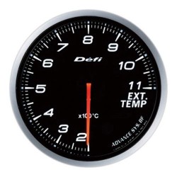 Defi White Defi Advance BF Exhaust Temperature Gauge 60mm 1100C